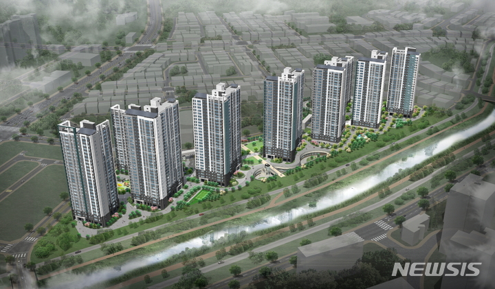 [서울=뉴시스] 지제역 푸르지오 엘리아츠 조감도(사진제공=대우건설)