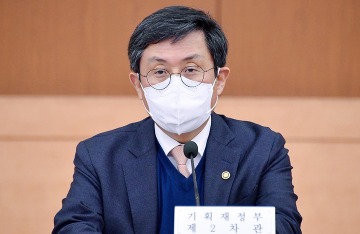 [서울=뉴시스] 안도걸 기획재정부 차관이 24일 서울 종로구 정부서울청사에서 열린 '제2차 재정관리점검회의'에서 발언을 하고 있다. (사진=기획재정부 제공) 2022.02.24. photo@newsis.com *재판매 및 DB 금지