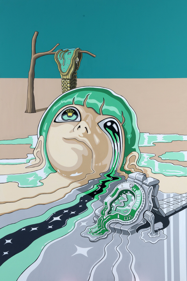 [서울=뉴시스] 기안84, 시간, 2022, 캔버스에 아크릴, 193.9 x 130.3 cm. (㈜스타트아트코리아 제공) 2022.03.20. photo@newsis.com *재판매 및 DB 금지