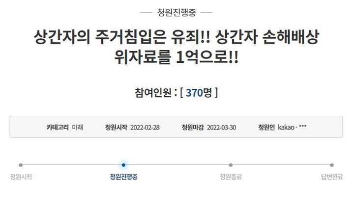 "상간자가 모텔처럼 집 드나들어도 주거침입 무죄라 속수무책" 靑 청원