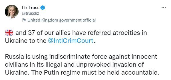 39개국, 러시아 전범 혐의 ICC 공식 회부…ICC, 조사 착수