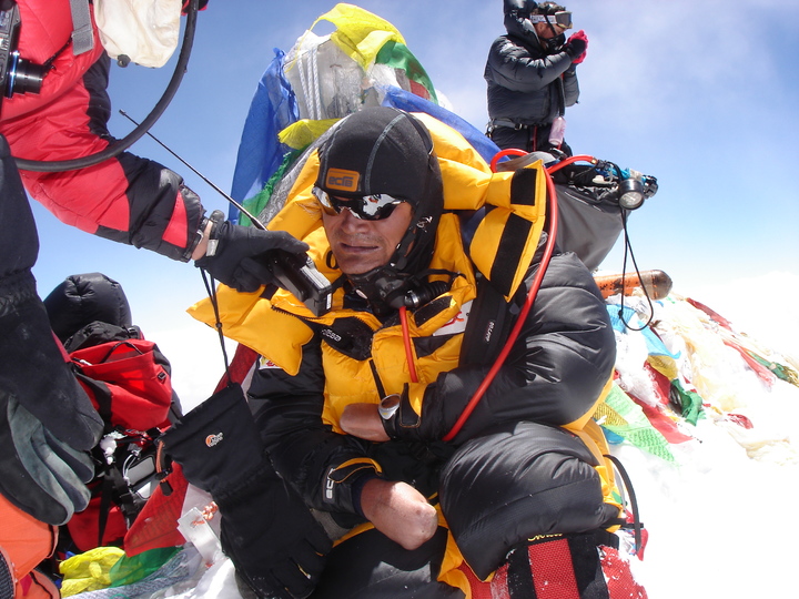 [울산=뉴시스] 구미현 기자 = 제7회 울주세계산악영화제 특별공로상 수상자이자 장애인으로 히말라야 14좌를 완등한 故(고) 김홍빈 대장. (사진=울주세계산악영화제 제공) *재판매 및 DB 금지
