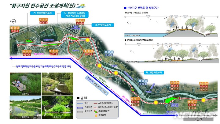 [화성=뉴시스] 황구지천 친수공간 조성계획도 (사진 = 화성시 제공)