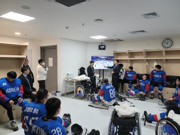 한국 파라아이스하키 대표팀. (사진 = 대한장애인체육회 제공) *재판매 및 DB 금지