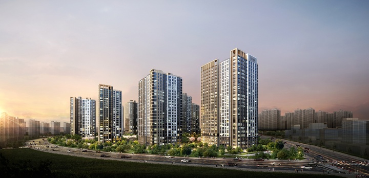 [청주=뉴시스] 충북 청주시 흥덕구 오송바이오폴리스에 조성될 '오송역 파라곤 센트럴시티 3차' 투시도. photo@newsis.com *재판매 및 DB 금지