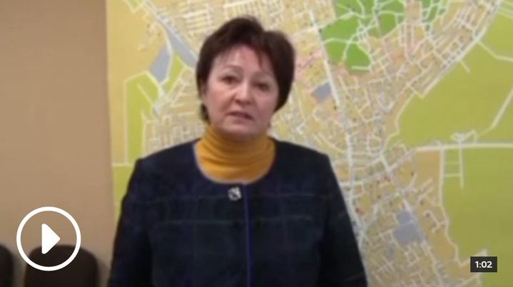 [서울=뉴시스] 러시아가 점령 후 꼭두각시로 앉힌 우크라이나 자포리자주(州)의 친러 성향 갈리나 다닐첸코 멜리토폴 시장. (사진=스카이뉴스 웹사이트 캡처) 2022.03.14.