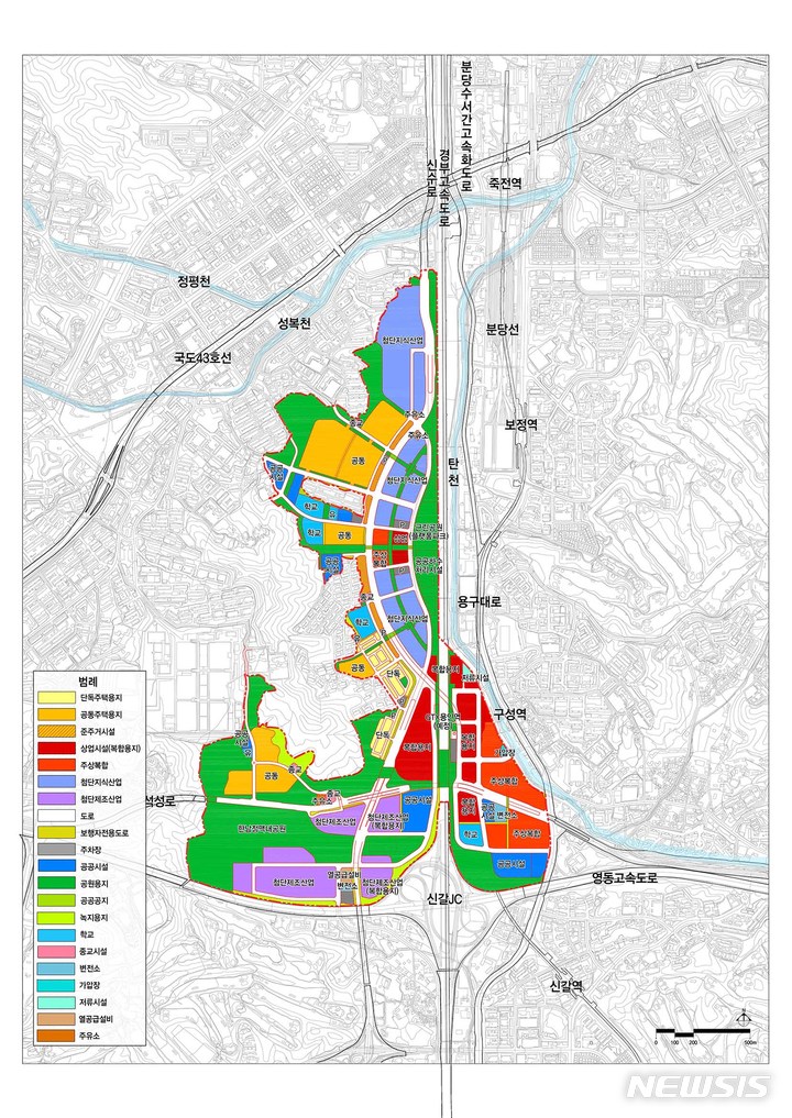 [용인=뉴시스]용인플랫폼시티토지이용계획도