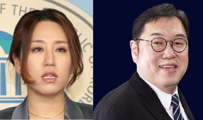 [서울=뉴시스]이른바 '고발 사주 의혹' 제보자 조성은(왼쪽)씨와 팟캐스트 '나는 꼼수다(나꼼수)' 출신 김용민 평화나무 이사장. 뉴시스DB *재판매 및 DB 금지