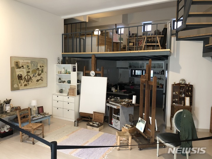 [서울=뉴시스]백영수 미술관, 생전 작업공간 공개