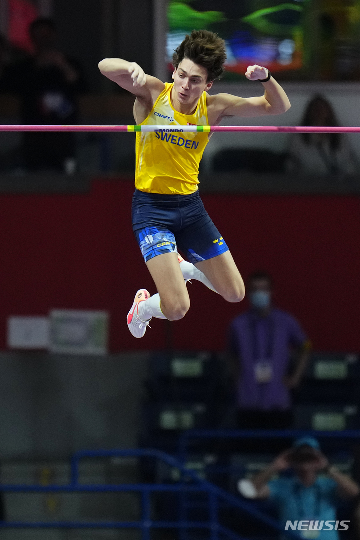 [베오그라드=AP/뉴시스] 아먼드 듀플랜티스. 2022.03.20