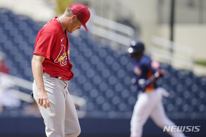 [웨스트팜비치=AP/뉴시스] 세인트루이스 카디널스에서 뛰던 시절의 애런 브룩스. 2022.03.24