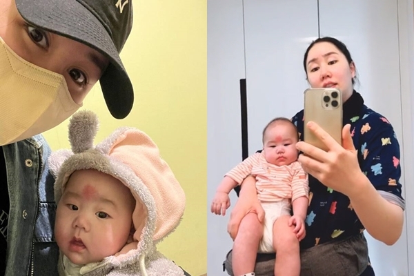 [서울=뉴시스]황신영과 둘째아들 아준이(사진=SNS) 2022.03.25. photo@newsis.com