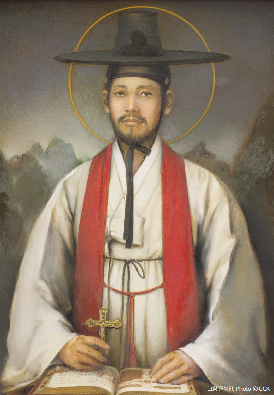 [서울=뉴시스]김대건 신부 초상화 (사진 = 한국천주교중앙협의회) 2022.3.27. photo@newsis.com *재판매 및 DB 금지