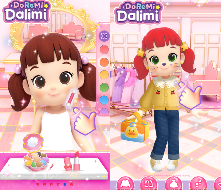 [광주=뉴시스] 광주정보문화산업진흥원은 지난 11일 출시된 캐쥬얼 게임 '달님이 뷰티 놀이'가 캐쥬얼 장르 차트 2위, 전체 인기 차트 26위를 달성했다고 31일 밝혔다. (사진=광주정보문화산업진흥원 제공). photo@newsis.com *재판매 및 DB 금지