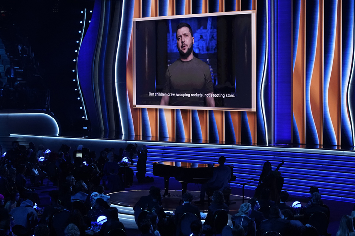 [서울=AP/뉴시스] 우크라이나 볼로디미르 젤렌스키 대통령