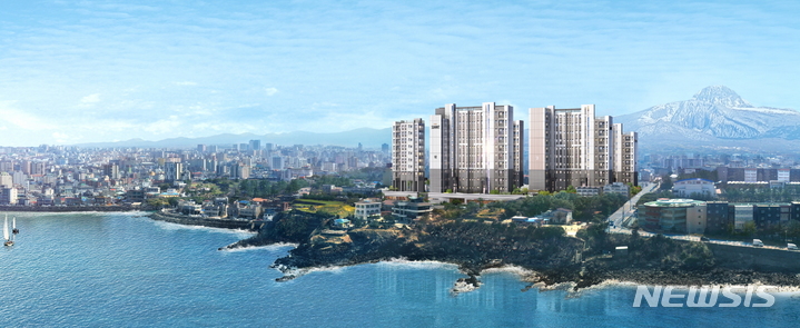 [서울=뉴시스] 호반써밋 제주 항공조감도.