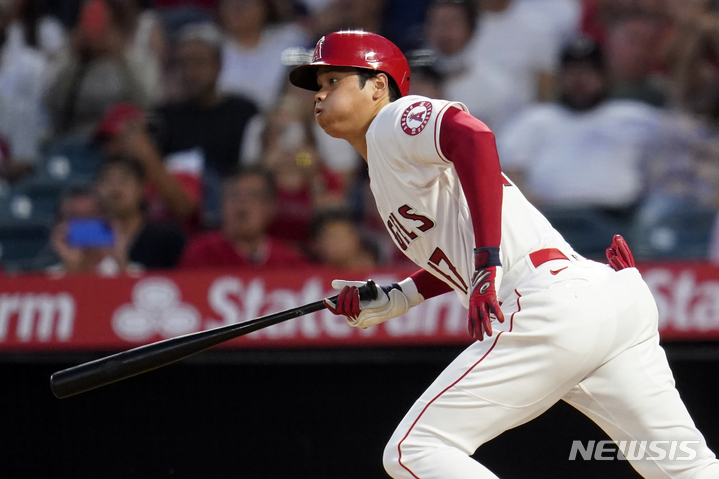 [애너하임=AP/뉴시스]타자 오타니 쇼헤이.2022.04.08.