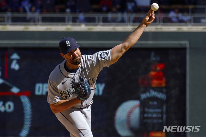 [미니애폴리스=AP/뉴시스] 시애틀 매리너스의 에이스 로비 레이