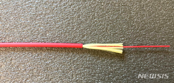 [광주=뉴시스] 이창우 기자= 지오씨㈜ 가 국내에서 유일하게 생산 중인 원전용 광케이블 '심플렉스'. (사진=지오씨 제공) 2022.04.11. photo@newsis.com
