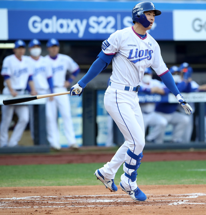 [서울=뉴시스] 프로야구 삼성 라이온즈의 구자욱. (사진 = 삼성 라이온즈 제공) *재판매 및 DB 금지