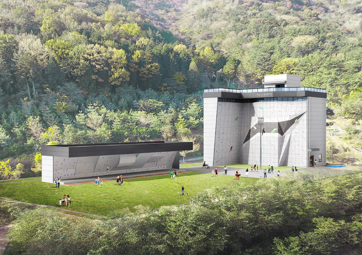 [창원=뉴시스] 강경국 기자 = 경남 창원특례시 마산합포구 월영동 만날공원에 조성 중인 만날공원 인공암벽장 조감도. (사진=창원시청 제공). 2022.04.13. photo@newsis.com *재판매 및 DB 금지