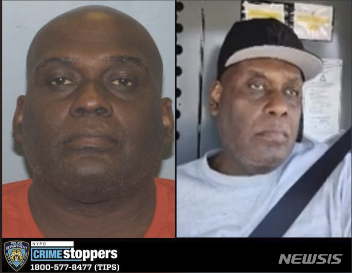 [뉴욕=AP/뉴시스]뉴욕경찰이 지하철 총격 용의자로 수배 중인 프랭크 제임스. 2022.4.12.