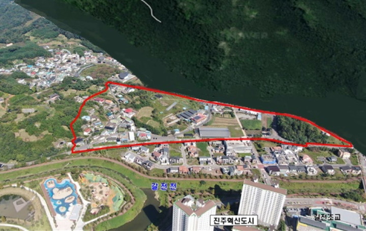 [진주=뉴시스] 진주시 금산면 (가칭)속사지구 위치도. *재판매 및 DB 금지