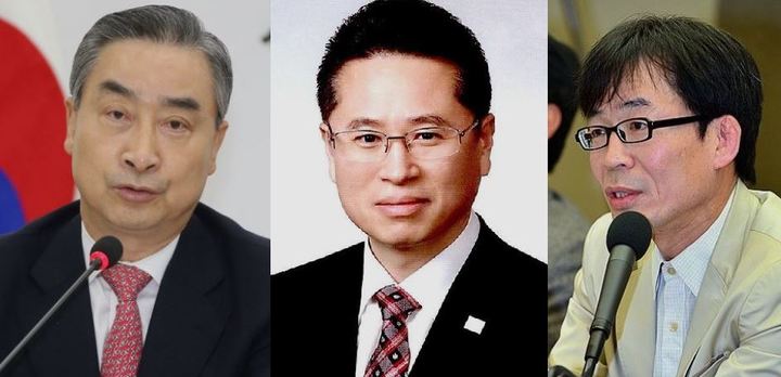 [서율=뉴시스] 전옥현(왼쪽 사진부터) 전 국정원 1차장, 신인균 자주국방네트워크 대표, 조한범 통일연구원 상임연구위원. 사진 뉴시스DB *재판매 및 DB 금지