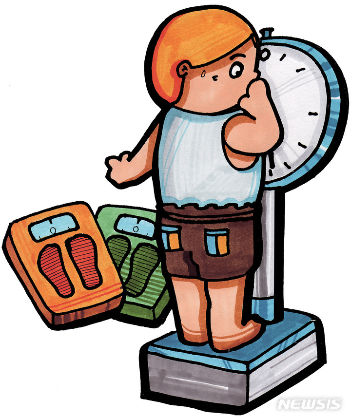 [서울=뉴시스]코로나19 유행 이후 청소년 비만율이 11% 높아졌다는 연구 결과가 나왔다. 특히 남학생의 비만 위험이 커졌다. (일러스트= 게티이미지뱅크 제공) 2022.04.15