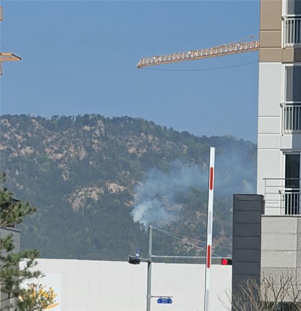 20일 오전 10시 38분께 충남 예산군 삽교읍 신리의 한 야산에서 산불이 발생해 산림당국이 진화에 나섰다.(사진=산림청 제공) *재판매 및 DB 금지