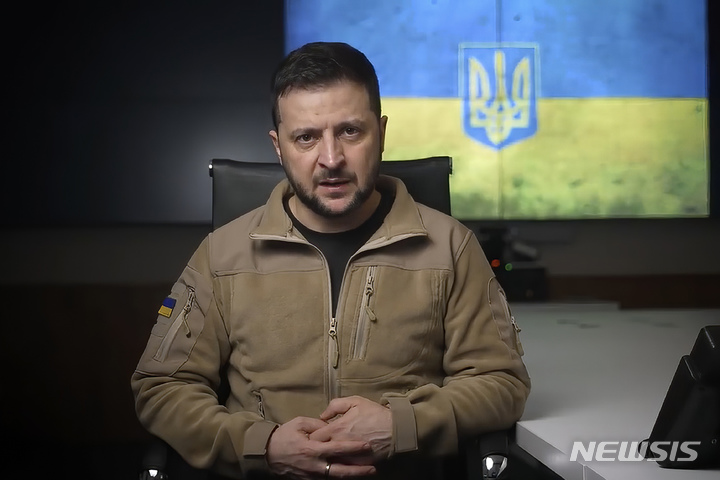 [키이우=AP/뉴시스] 볼로디미르 젤렌스키 우크라이나 대통령.