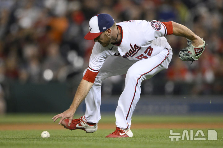 [워싱턴=AP/뉴시스] 2022년 위싱턴 내셔널스에서 뛰던 패트릭 머피. 2022.04.23