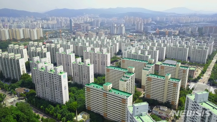 [용인=뉴시스]용인지역 내 공동주택 밀집 지역 전경