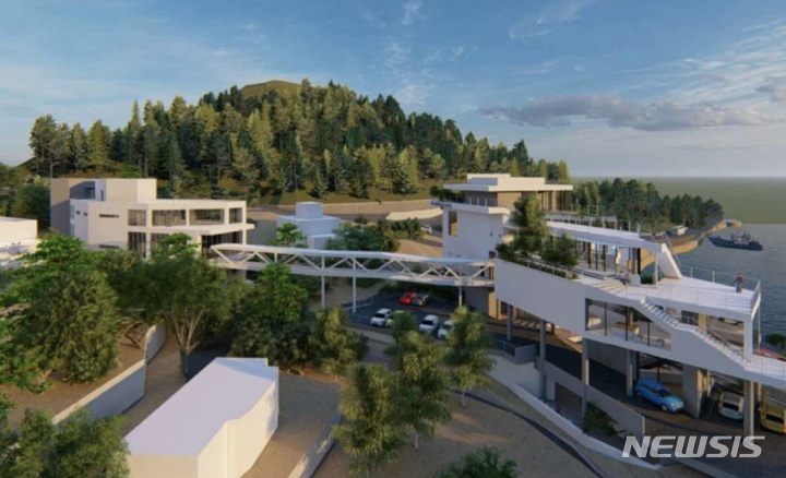 [창원=뉴시스] 경남 창원시 성산구 구산면 소재 전통주제조업체 맑은내일이 신축 중인 ‘복합문화공간’ 조감도.