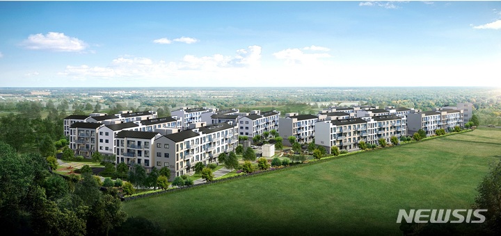 [서울=뉴시스] 제주 푸르지오 더 퍼스트 주경투시도. (이미지=대우건설 제공)