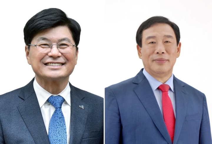 [뉴시스=세종]제8회 전국동시지방선거 세종시장 후보로 선출된 (왼쪽)더불어민주당 이춘희, 국민의힘 최민호 후보. 2022.05.02.(사진=중앙선거관리위원회) *재판매 및 DB 금지