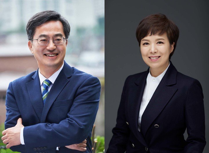 더불어민주당 김동연, 국민의힘 김은혜 경기도지사 후보(왼쪽부터). *재판매 및 DB 금지