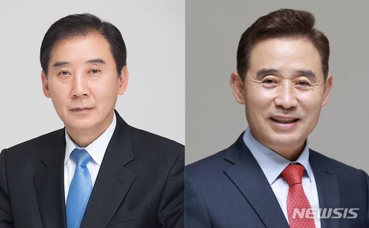 더불어민주당 박윤국 경기 포천시장 후보, 국민의힘 백영현 포천시장 후보.