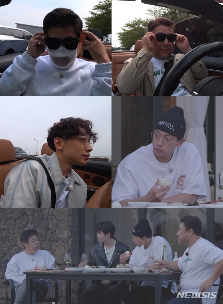 [서울=뉴시스] 왼쪽 위부터 성동일, 고창석, 비(정지훈). 2022.05.08. (사진 = tvN STORY, ENA채널 '이번주도 잘부탁해' 제공) photo@newsis.com*재판매 및 DB 금지 