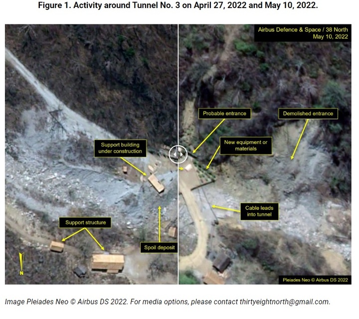 [서울=뉴시스]38노스 풍계리 핵실험장 위성사진. 2022.05.13. (사진=38노스 누리집 갈무리) *재판매 및 DB 금지