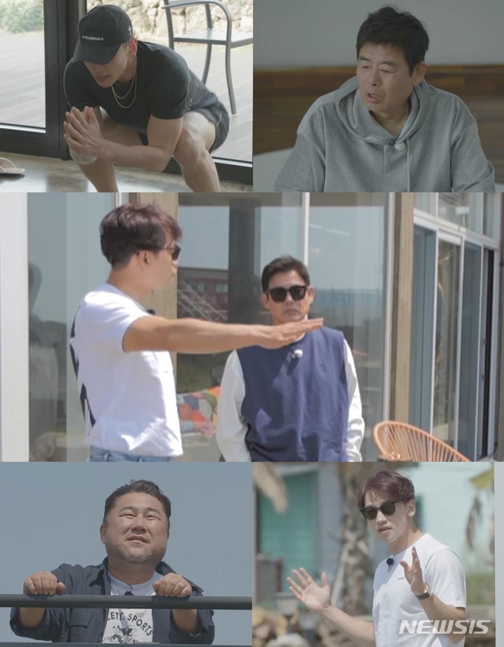 [서울=뉴시스] 비, 성동일, 고창석. 2022.05.15. (사진 = tvN STORY 예능 '이번주도 잘부탁해' 제공) photo@newsis.com*재판매 및 DB 금지