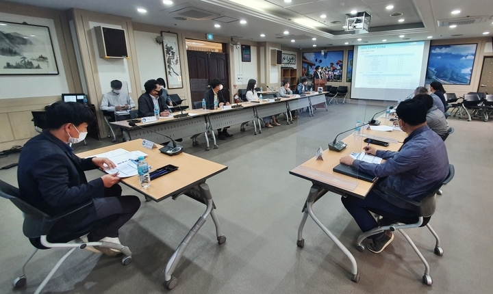 [음성=뉴시스] 미호강 프로젝트 회의. (사진=음성군 제공) photo@newsis.com *재판매 및 DB 금지