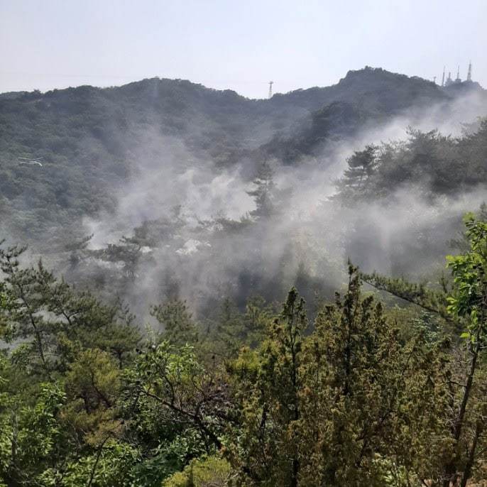 [과천=뉴시스] 과천 관악산 화재. 2022.05.17. (사진=경기도 소방재난본부 제공) *재판매 및 DB 금지