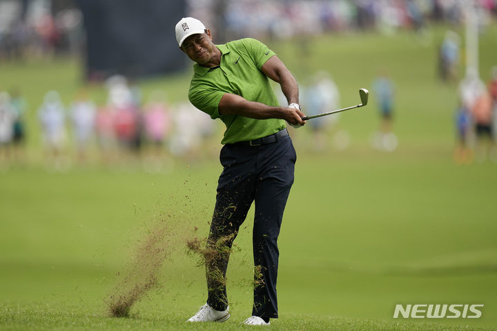 [털사=AP/뉴시스]타이거 우즈. 2022.05.21.
