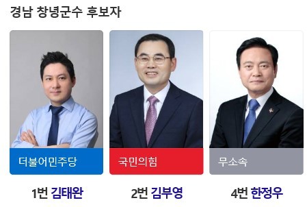 창녕군수 후보. *재판매 및 DB 금지