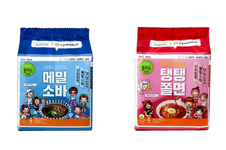 풀무원, 싸이월드와 협업해 소바·쫄면 한정판 출시