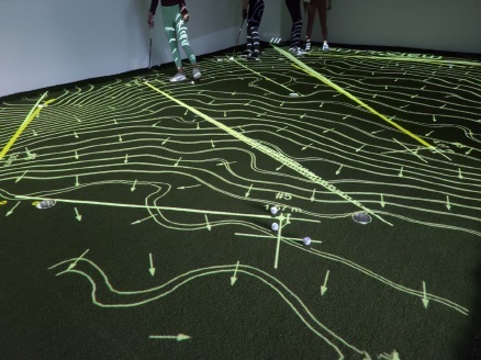 쇼골프 여의도점에 설치된 AR 퍼팅장. *재판매 및 DB 금지