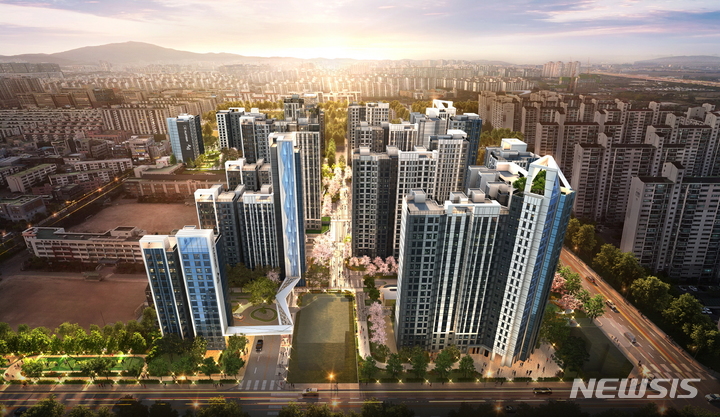 [서울=뉴시스] 인천 부개주공 3단지 리모델링 조감도. (사진=쌍용건설 제공)