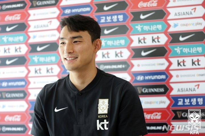 [서울=뉴시스]벤투호 첫 발탁 조유민. (사진=대한축구협회 제공)