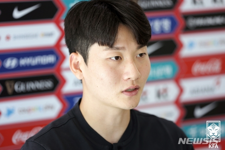 [서울=뉴시스]축구대표팀 첫 발탁된 김동현. (사진=대한축구협회 제공)